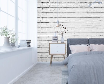 3D White Brick Wall G2675 Wallpaper Wall Murals Removable Self-adhesive Honey