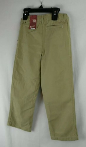 Arizona Khaki Flat Front Twill Adjustable Waist Cotton Pants Boy's/ Kid's Sz 5Y - Picture 7 of 12