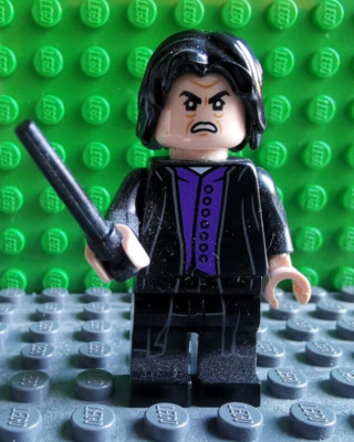 Lego  Professor Severus Minifigur Harry Potter Mini Figur Figure Zauberstab (A3)