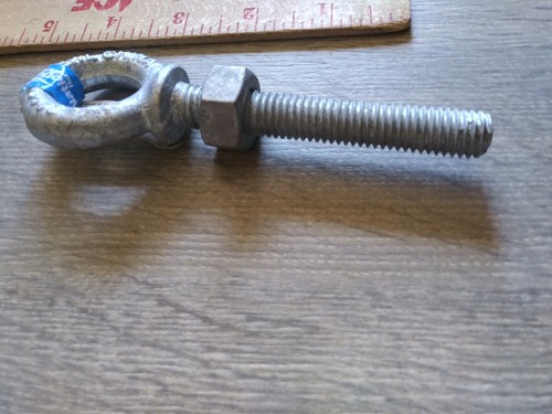1 PieceM2 304 Stainless Steel Screw Bolt circle loop with Hex Nut eye ring shown
