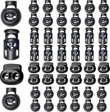 48Pcs Upgraded Plastic Cord Lock, Cord Locks - Draw String Clip with Spring Togg