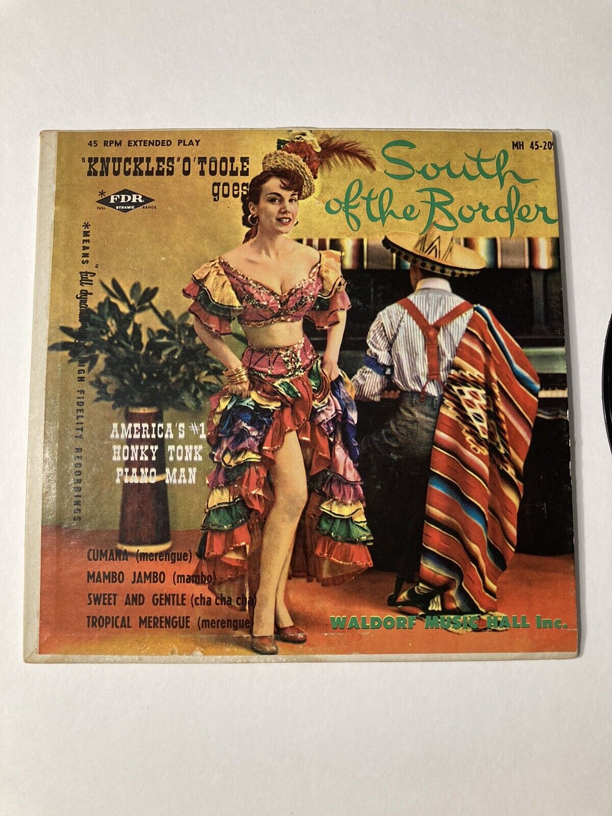 7" 45 RPM Knuckles O'Toole Goes South of the Border - Honkey Tonk Piano