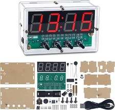 4-Digit Rechargeable Digital Clock SMT DIY Kit Electronics Soldering Practice