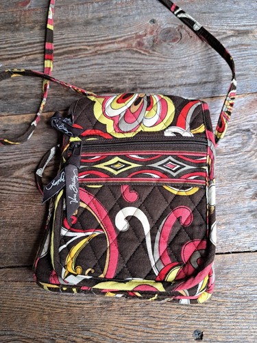 Vera Bradley Retired Crossbody Mod Brown Mini Hipster Purse Bag - Picture 3 of 13