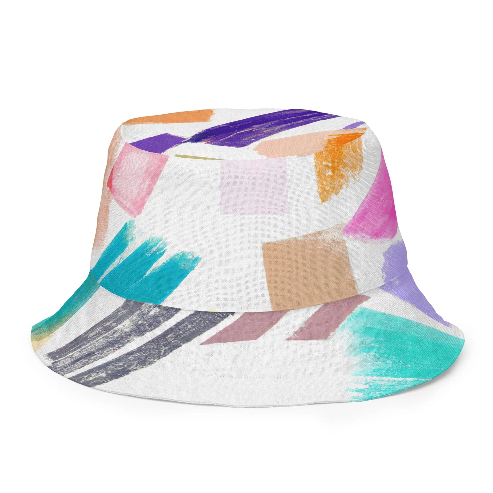 Reversible Bucket Hat Pastel Pattern