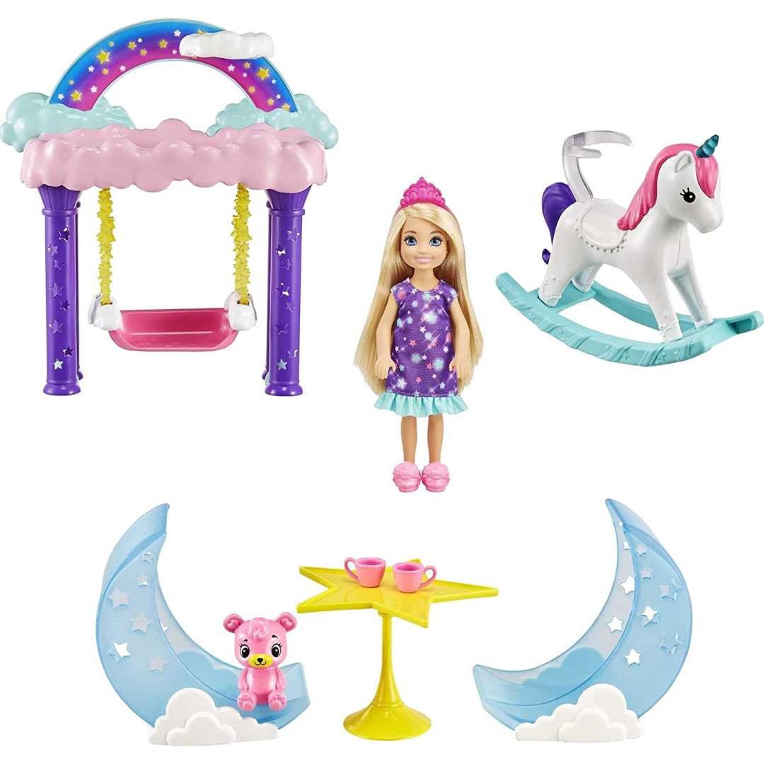 Barbie Dreamtopia Chelsea Princess Doll & Fairytale Sleepover Playset Mattel
