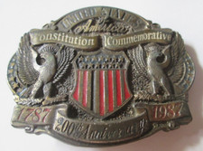 US Constitution Commemorative 200th Anniversary Belt Buckle USA Limited Edition