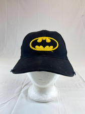 Batman DC Comics Baseball Cap Strapback Hat Distressed Black Adjustable Casual
