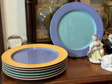 SET OF 7 LINDT STYMEIST COLORWAYS ORIGINAL LABEL DINNER PLATES, 11"