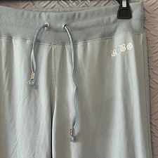 BCBG Maxazria Y2K Tracksuit Pants Straight Rhinestone Womens Size S Blue Fog NWT