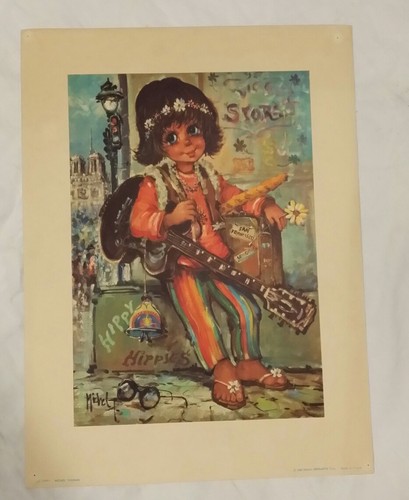 Michel Thomas Rare Poster 1er Édition Originale KRISARTS Paris 1967 Art Poulbot - Picture 8 of 12