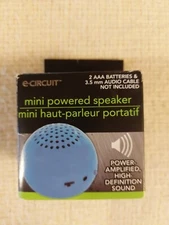 E-CIRCUIT Mini Powered Speakers- Blue NEW damaged box