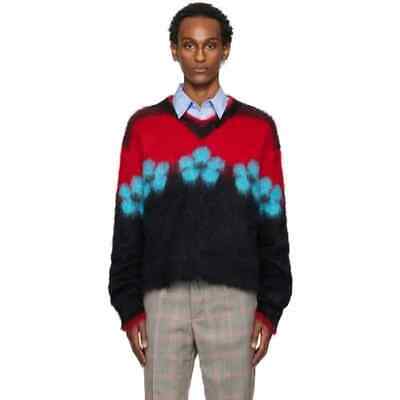 MARNI Fuzzy Wuzzy Flowers V-Neck Sweater Men's 52IT/42US XL MARNI Fuzzy Wuzzy Flowers V-Neck Sweater Men's 52IT/42US XL