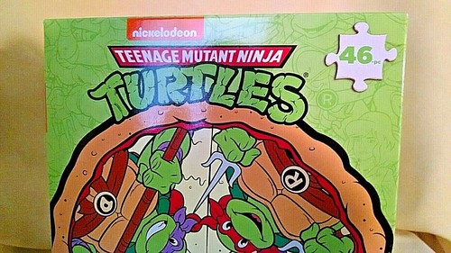 TEENAGE MUTANT NINJA TURTLES PUZZLE NEW 46 PC PIZZA SHAPE 2020 NICKELODEON TMNT. - Picture 5 of 8