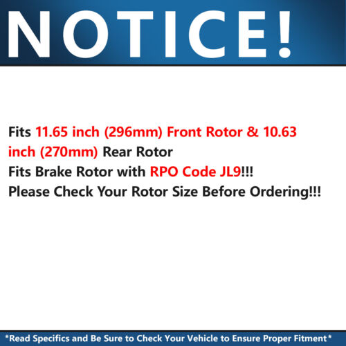 Front & Rear Rotors + Brake Pads for Chevy Cobalt Malibu Pontiac G5 G6 Saturn - Picture 4 of 11