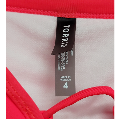 NEU Torrid 4 Neon Koralle kabelloser Ausschnitt Einteiler Badeanzug 4X 26 - Bild 8 von 10