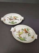 Herend Hand Painted Rothschild Bird Ashtrays