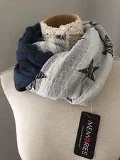 Memories Fashion Accessories Royal Blue & Multi-Color Loose-Knit Infinity Scarf