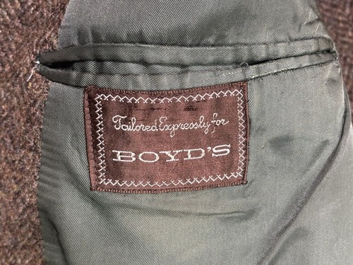 Vintage Boyds 100% Scottish Wool Harris Tweed Blazer Size 46L Herringbone READ - Picture 21 of 23