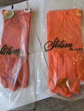 Vintage Stetson 1960's 70s Dress Gloves orange