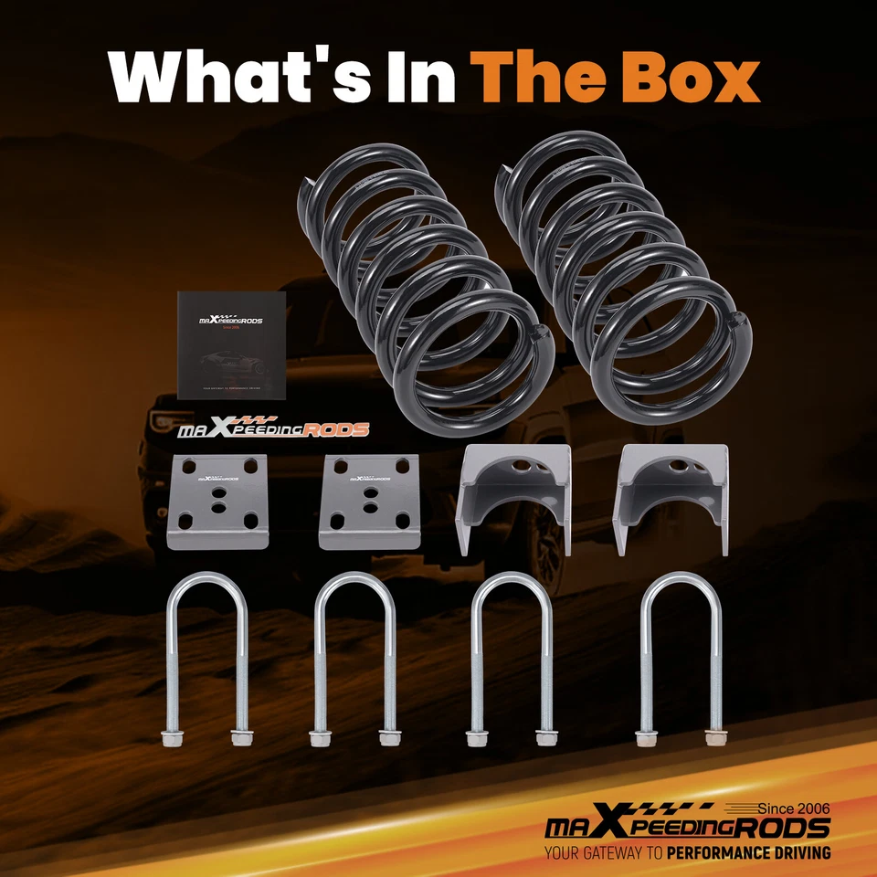 3" Lowering Coil Springs Kit 5" Drop Axle Flip For Ford Ranger/Mazda B 1998-2014 - Image 4 of 4