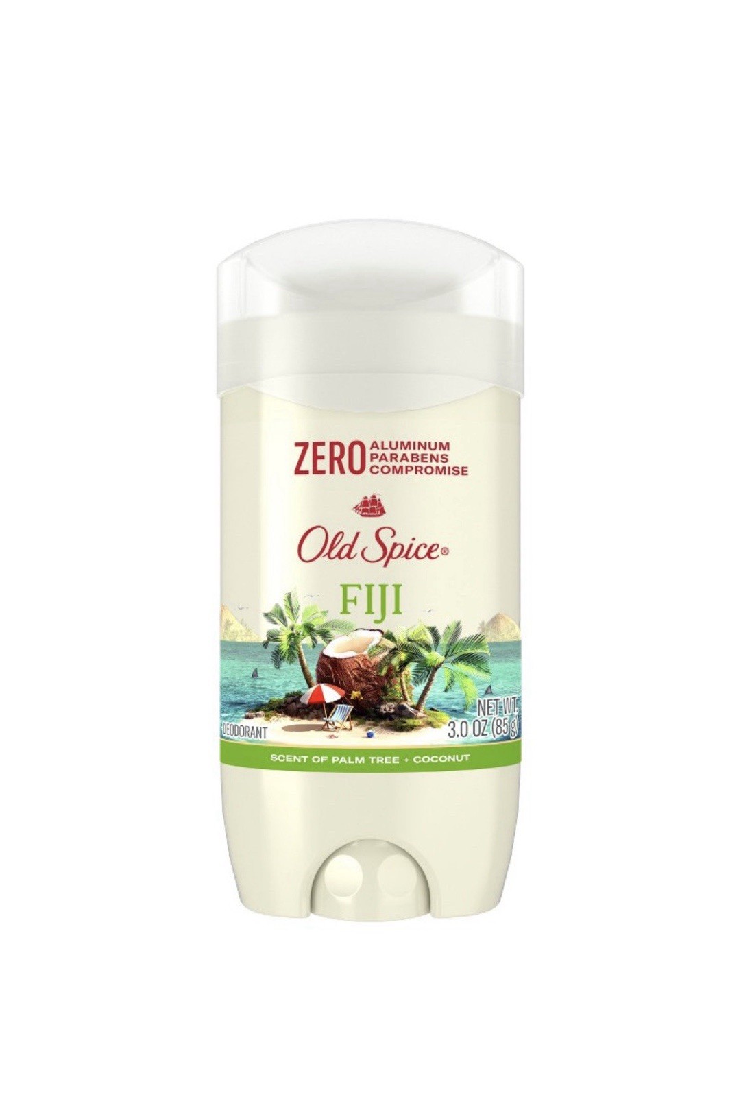 Old Spice Fiji Deodorant Stick Palm Tree & Coconut Aluminum-Free 3.0 oz