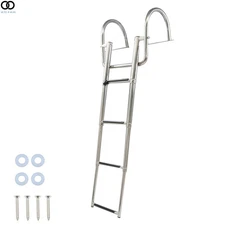4Step Platform Boat Ladder Telescoping Stainless Steel Pool Swim Step Yacht Dock