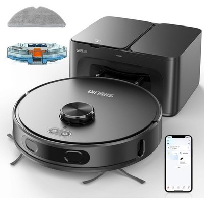 3-in-1 Robotic Vacuum Cleaner with 70-Day Self-Emptying,360° LiDAR Navigation