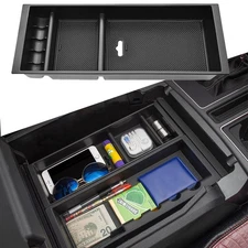 Car Storage Box Organizer Center Console Armrest Tray For 2021-2025 Ford F-150