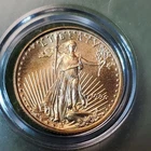 Gold 1996 $5 Gold American Eagle 1/10 oz BU Coin UNC Vintage Date In Slip Holder