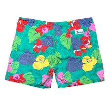 VTG Original Jams Floral Hawaii Surf Line Shorts Trunks XL Cotton Tropical