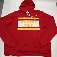 Kansas City Chiefs Hoodie Sweatshirt Mens 3XL Red Long Sleeve Cotton/Poly NFL