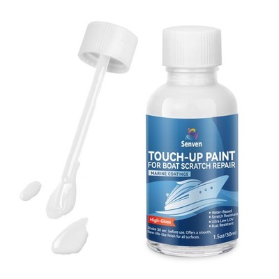 SENVEN Boat Paint White Touch Up Pen High-Gloss 1.5 Fl Oz, 