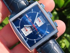 TAG Heuer MONACO Calibre 02 Automatic Chronograph 40mm Watch CBL2111.FC6453