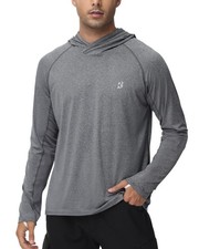 UPF 50 Fishing Shirts for Men Long Sleeve UV Sun Protection Hoodie Outdoor H...