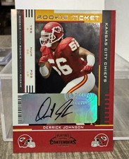 2005 Playoff Contenders - Rookie Ticket Derrick Johnson #135 (AU, RC)