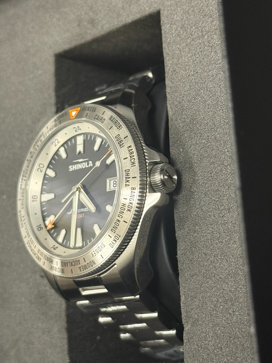 Shinola Monster Worldtimer GMT 40mm Black Dial Watch S0120315240