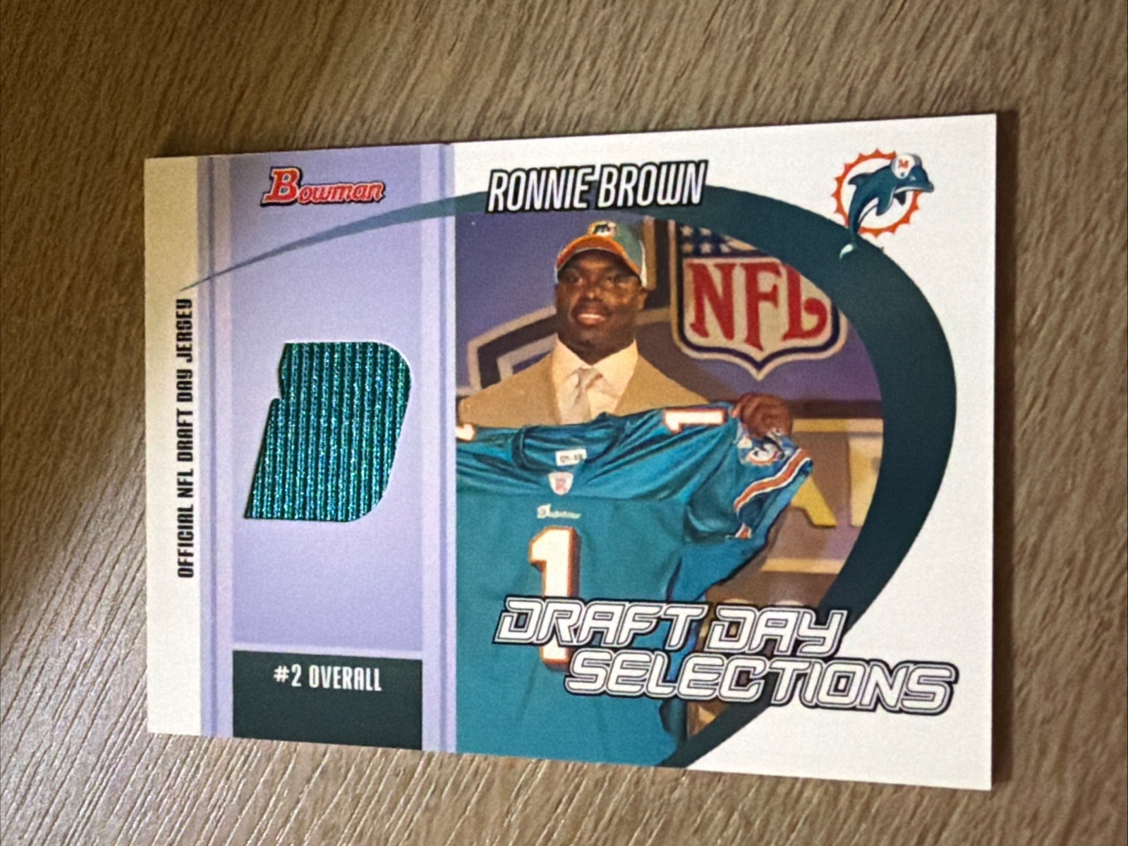 Ronnie Brown Bowman Draft Day History #DJRB Jersey