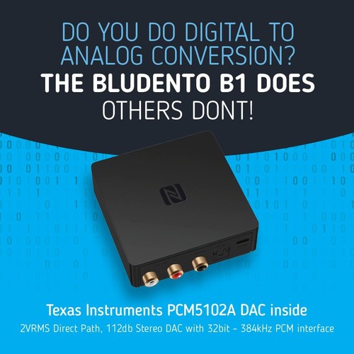 B1 Bluetooth Stereo Receiver,aptx LL, Hi-Fi V5.1 Audio Receiver, TI DAC for A... - 第 6/9 張圖片