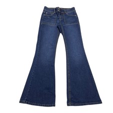 No Boundaries Blue Denim Mid-Rise Flare Leg Jeans Juniors Size 5