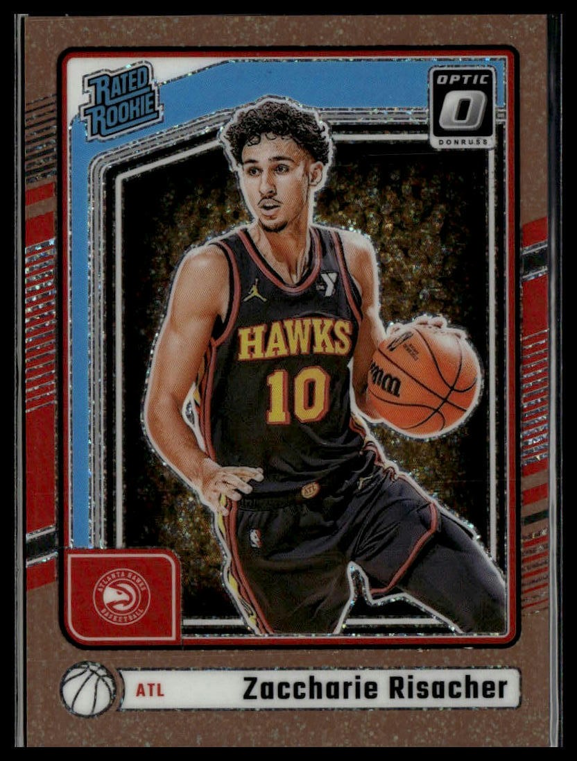 2024-25 Donruss Optic #268 Zaccharie Risacher Copper Glitter #/99 *JERSEY MATCH*