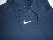 Vintage Nike Center Swoosh Navy Blue Hoodie Center Check Travis Scott Size XL