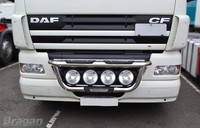 Grill Lichtleiste A + Trittstufen FüR DAF CF 2014+ Lkw Edelstahl Front