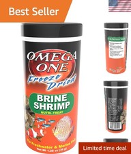 1.28 oz Wild-Caught Freeze-Dried Brine Shrimp - Fish Treat, All Stages