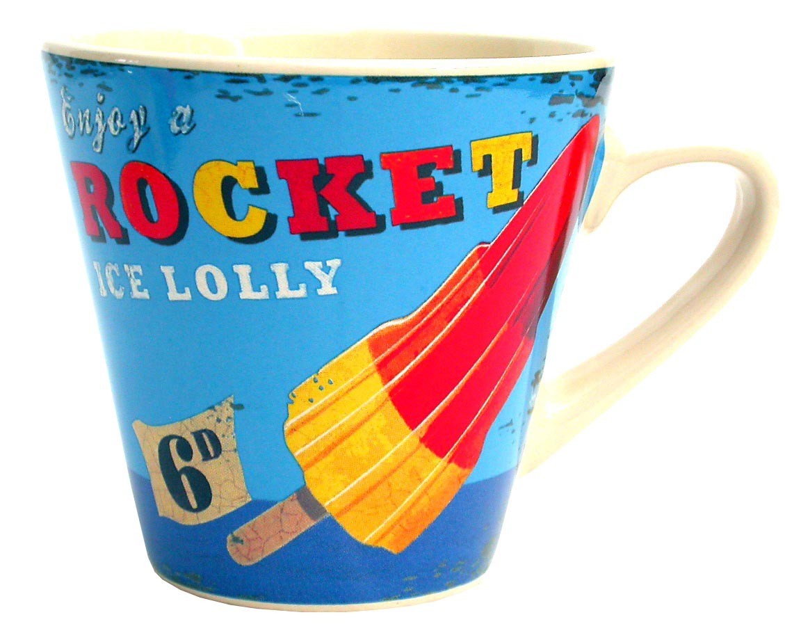 Martin Wiscombe Retro ROCKET Conical Mug - Full Range in Stock & Jugs & Trays