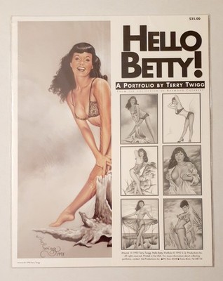 ''Hello Betty!  A Portfolio by Terry Twigg'' - Six 11'' x 14'' Pin Up Prints