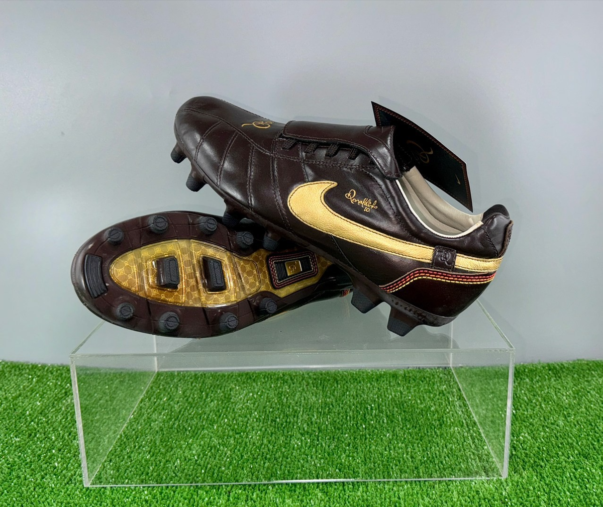 Nike Tiempo Ronaldinho FG 315362-271 Elite US7.5 UK6.5 Brown Men's