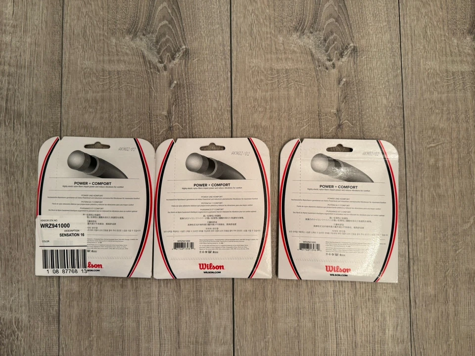 Nuevos 3 juegos de cuerdas Wilson Comfort 16g  Foto 2 de 2