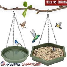 2 in 1 Hanging Bird Feeder Bird Bath Outdoor Durable Rust Resistant Garden Decor