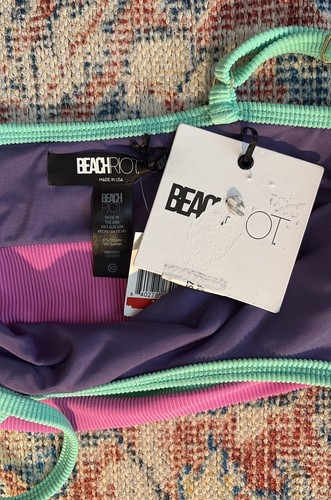 Beach Riot Eva Bikini Top In High Tide Colorblock SZ XS NWT - Picture 6 of 6